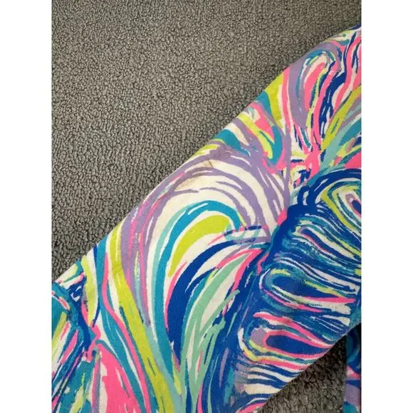 Lilly Pulitzer Skipper Popover Top Quarter Zip Womens Size Small Resort Coastal - Picture 9 of 9